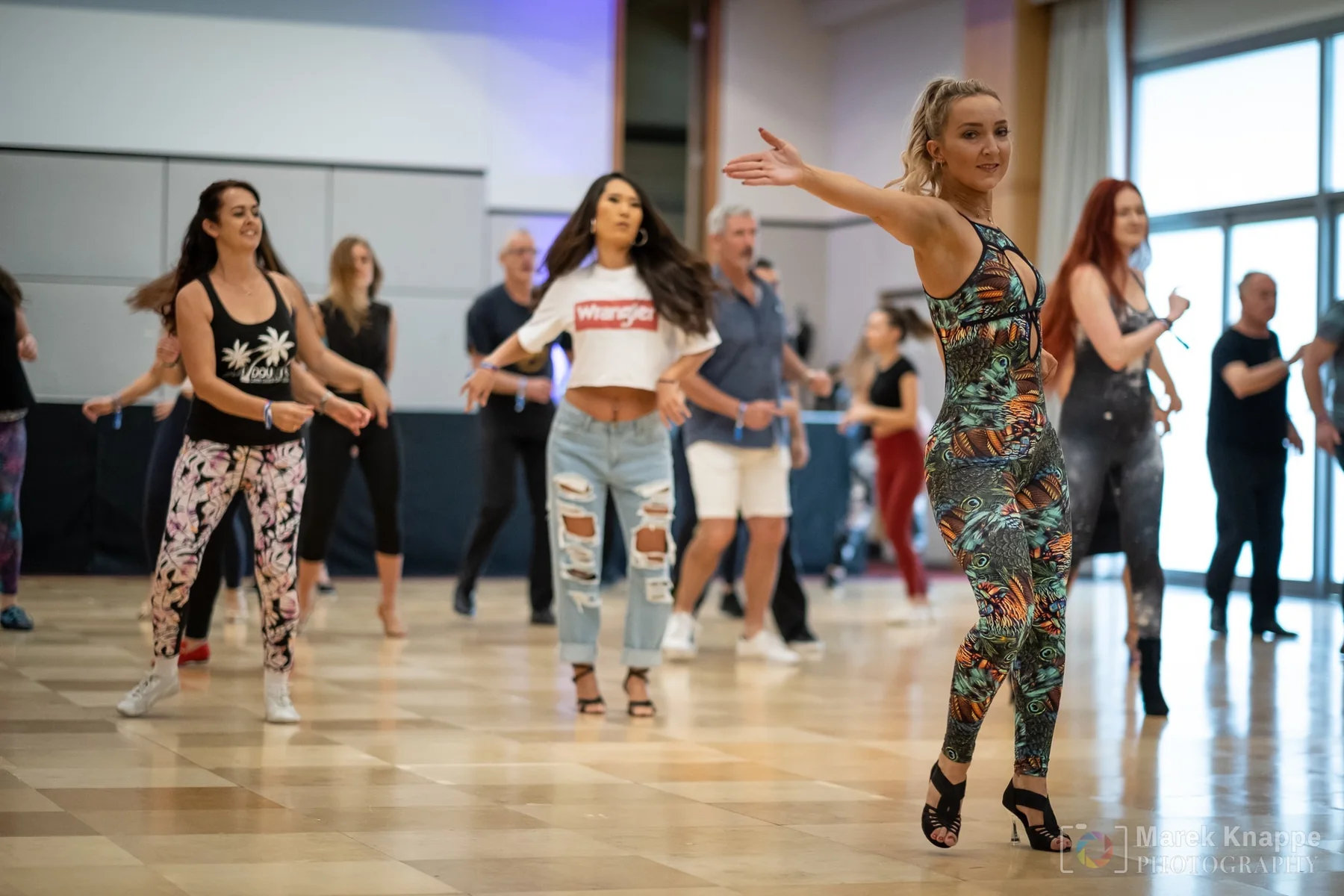 Latin dance class at Elite