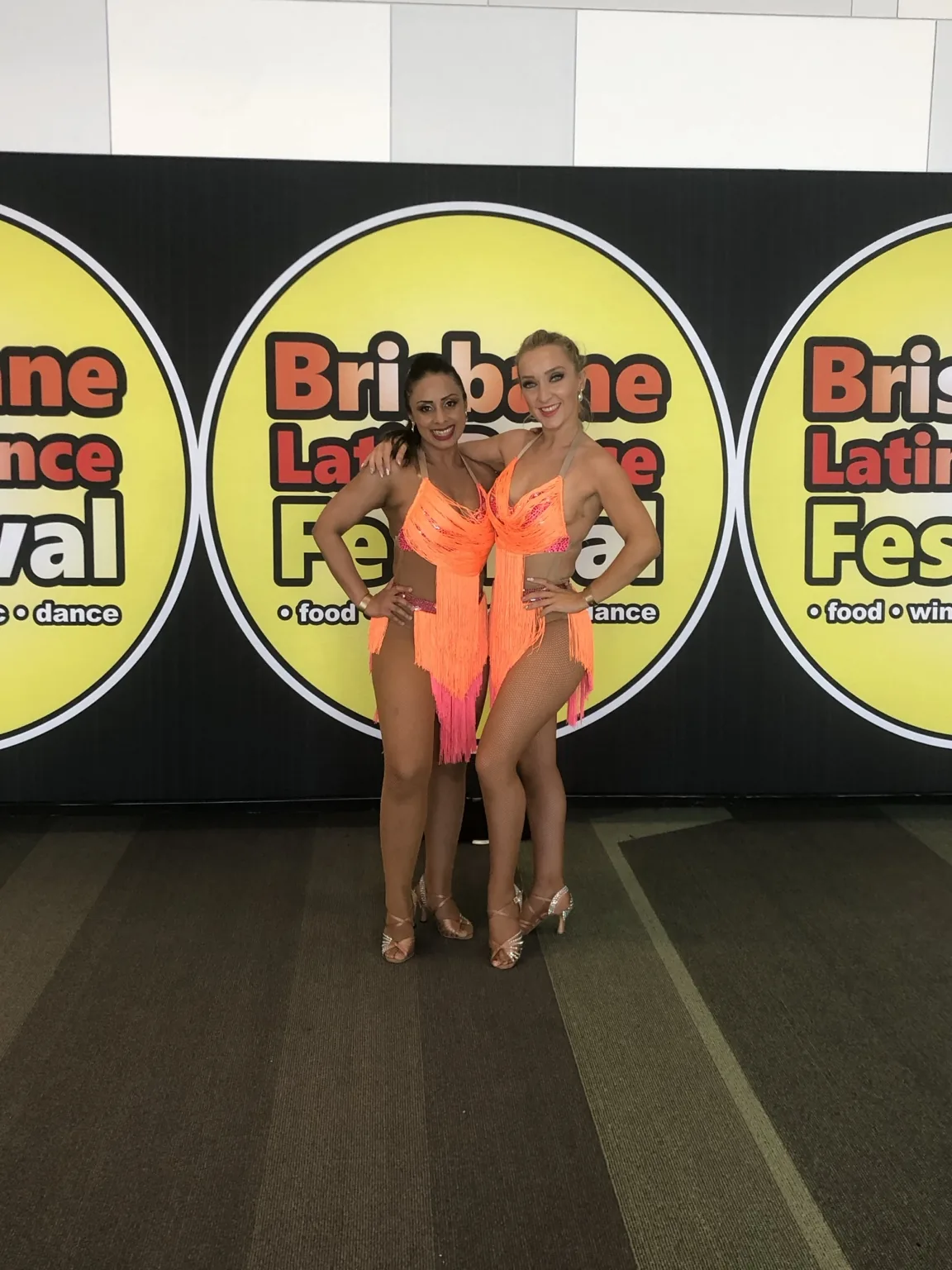 Competition dancers at Brisbane Latin Dance Festival