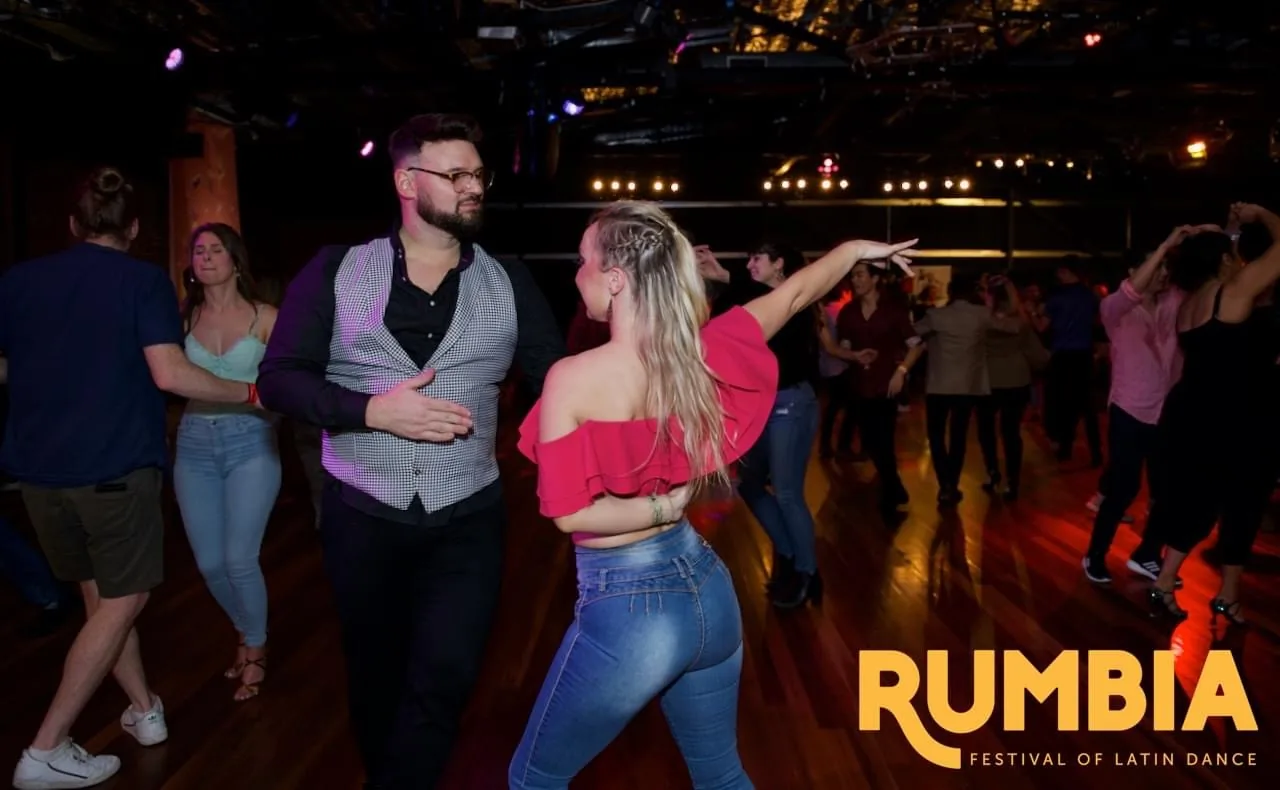 Salsa social dancing at a Latin dance night
