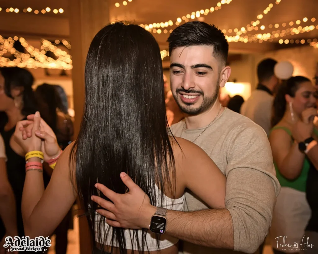 Bachata social dancing during Adelaide Sensual Weekend 2023