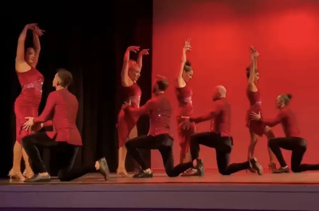 Crowd social dancing at Adelaide Sensual Weekend 2023