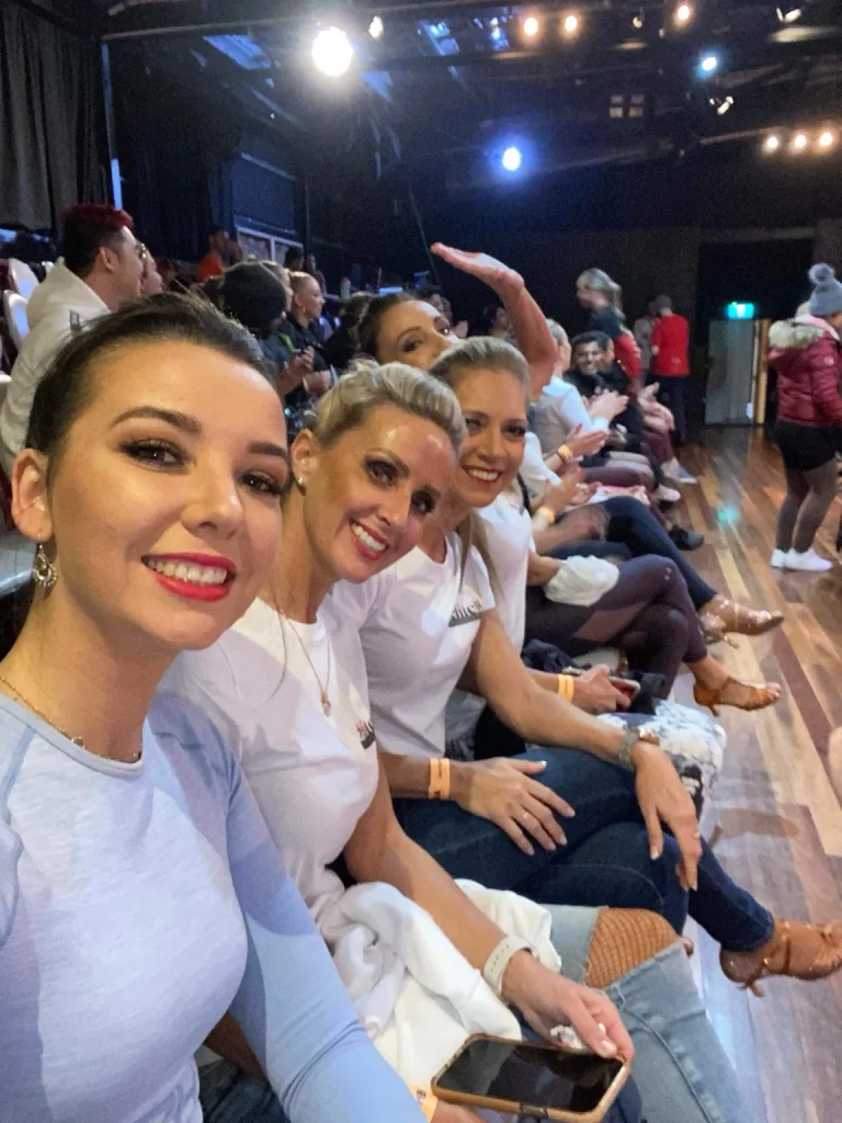 Elite Latin Dance Co. team members together at Rumbia Latin Dance Festival in Melbourne